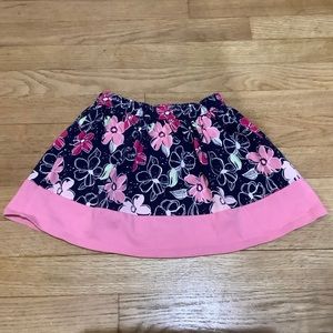 Floral jersey cotton skirt